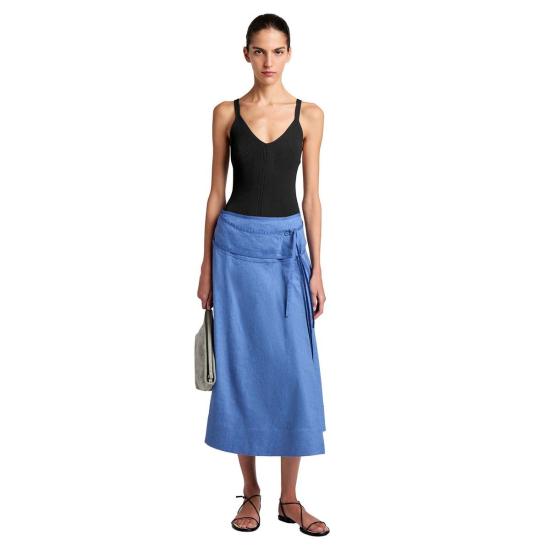  프로엔자슐러 데님 스커트 Proenza Schouler Jovie 랩 스커트 데님 - PROENZA SCHOULER