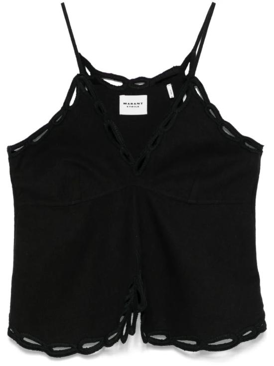 25SS 이자벨마랑에뚜왈 민소매 티셔츠 HT0537FAC1J12E BLACK