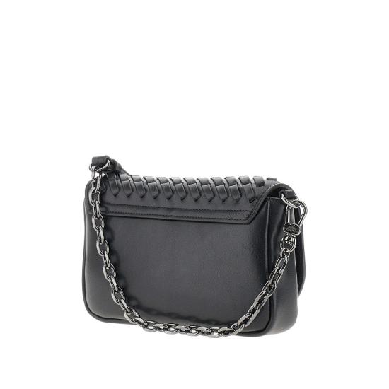  엠포리오 아르마니 가방 EMPORIO ARMANI 체인 스트랩이 달린 가죽 미니 백 여성 블랙 - EMPORIO ARMANI