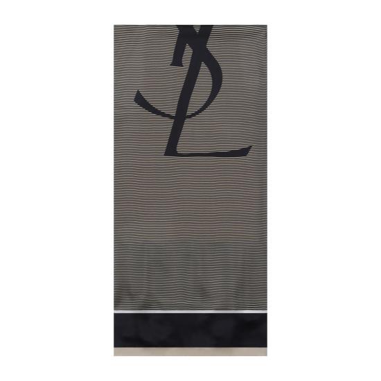 25SS 생로랑 머플러/스카프 822138 3Y039 4178 NAVY IVORY BLUE