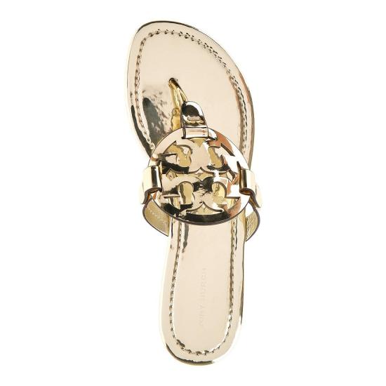  토리버치 샌들 메탈라이즈드 인조가죽 '밀러'  여성 골드 - TORY BURCH