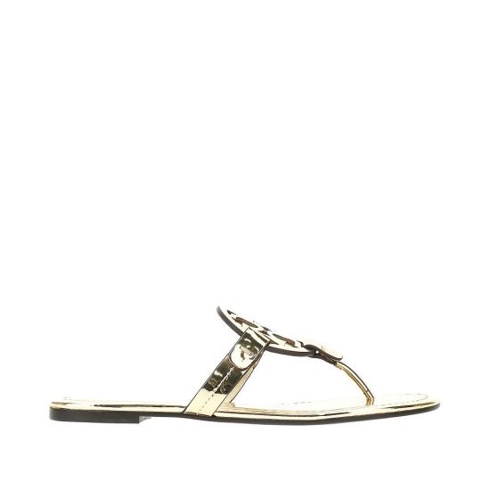  토리버치 샌들 메탈라이즈드 인조가죽 '밀러'  여성 골드