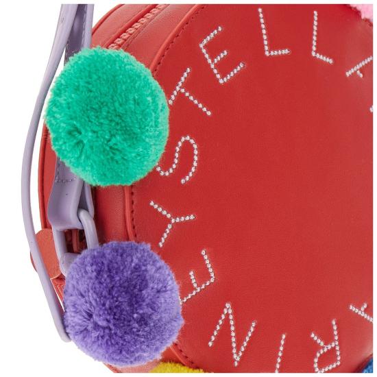  [키즈] 스텔라 맥카트니 액세서리 스텔라 매카트니 폼폼이 달린 가죽 가방 키즈 레드 - STELLA MCCARTNEY