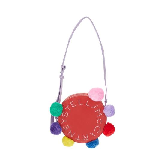  [키즈] 스텔라 맥카트니 액세서리 스텔라 매카트니 폼폼이 달린 가죽 가방 키즈 레드