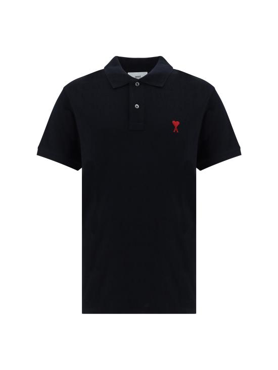 26SS 아미 스몰 하트 로고 폴로 셔츠 BFUPL001760 001 BLACK