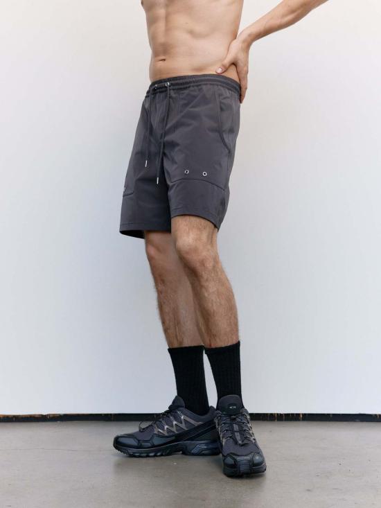  맨틀 스윔팬츠 R18 N9 수영용 워터 숏 그레이 - MAN-TLE