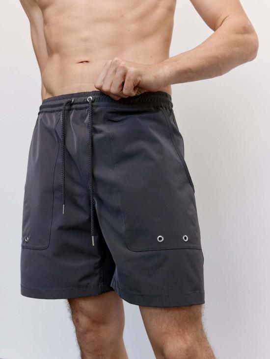  맨틀 스윔팬츠 R18 N9 수영용 워터 숏 그레이 - MAN-TLE