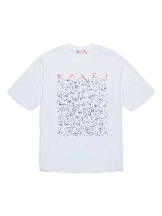 25SS [키즈] 마르니 티셔츠 M01414 M00SG 0M100 WHITE