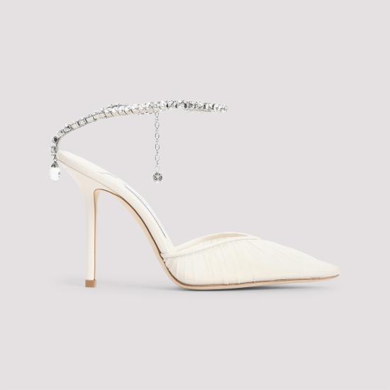 25SS 지미추 힐/펌프스 SAEDA100 JGQ IVORY CRYSTAL - JIMMY CHOO