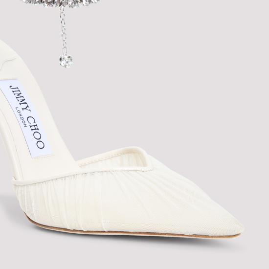25SS 지미추 힐/펌프스 SAEDA100 JGQ IVORY CRYSTAL - JIMMY CHOO