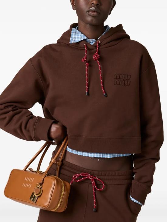 25SS 미우미우 긴팔 티셔츠 MJL025 15AVF0324 Brown - MIU MIU