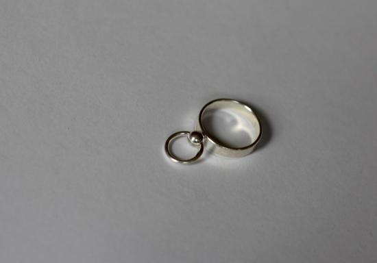  바디 더블 반지 본디지 링 실버 - BODY DOUBLE