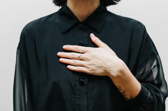  바디 더블 반지 본디지 링 실버 - BODY DOUBLE