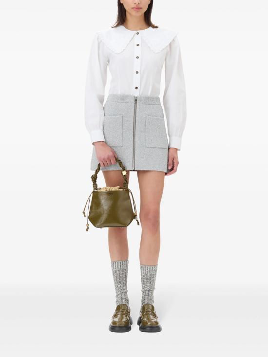 25SS 가니 숏 스커트 K2366 018 Silver - GANNI