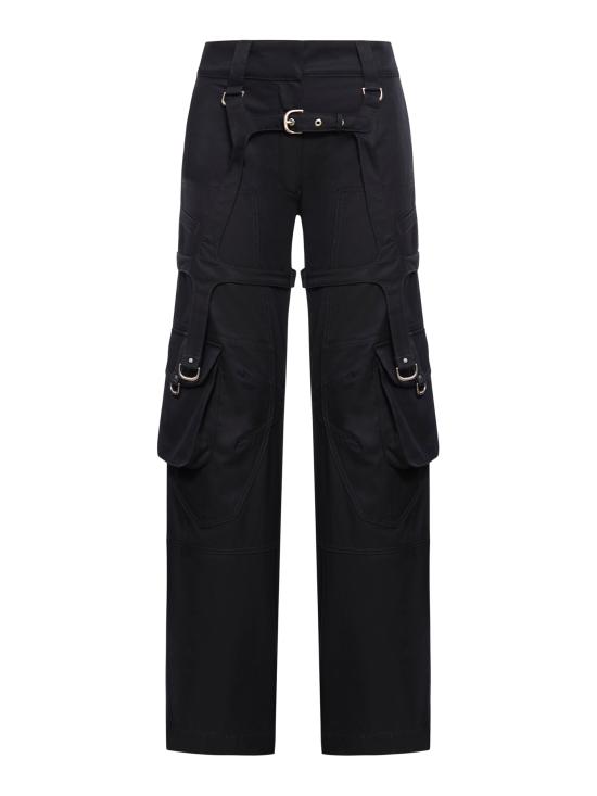 24FW 오프화이트 스트레이트 팬츠 OWCF019C99FAB0011000 BLACK Black