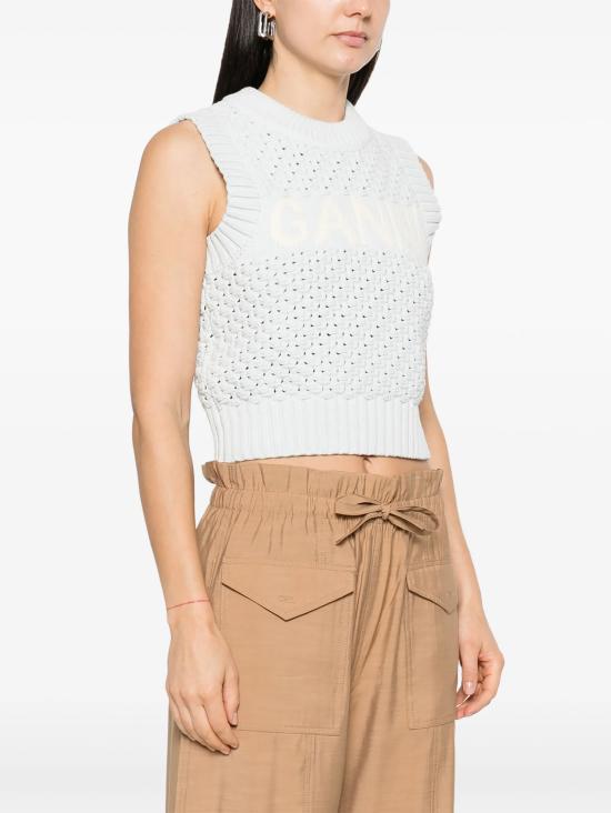 25SS 가니 베스트 K2348 628 Clear Blue - GANNI