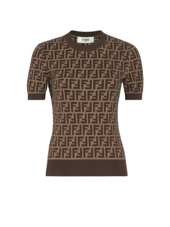 25SS 펜디 반팔 티셔츠 FZXC72 ASJTF0GGE TOBACCO