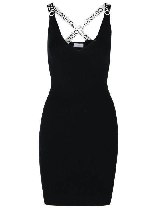 24FW 오프화이트 숏 원피스 OWHI022F24KNI0011001 Black