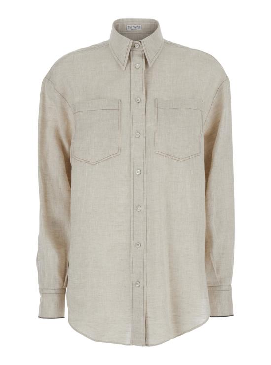 25SS 브루넬로 쿠치넬리 셔츠 MM633RD646C200 Beige