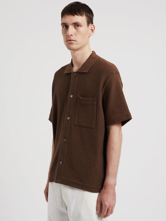 25SS 노스프로젝트 반팔 셔츠 N01 06832033chestnut - NORSE PROJECTS