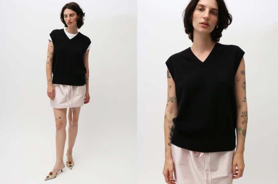  익스트림캐시미어 베스트 익스트림 캐시미어 스펜서  레이븐 - EXTREME CASHMERE