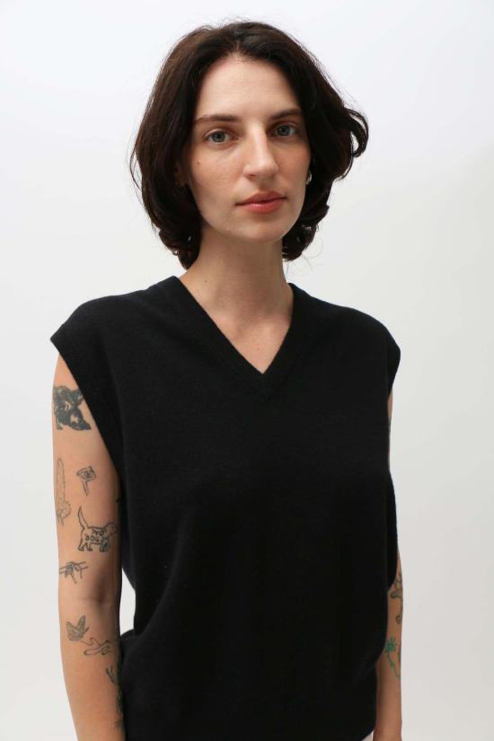  익스트림캐시미어 베스트 익스트림 캐시미어 스펜서  레이븐 - EXTREME CASHMERE