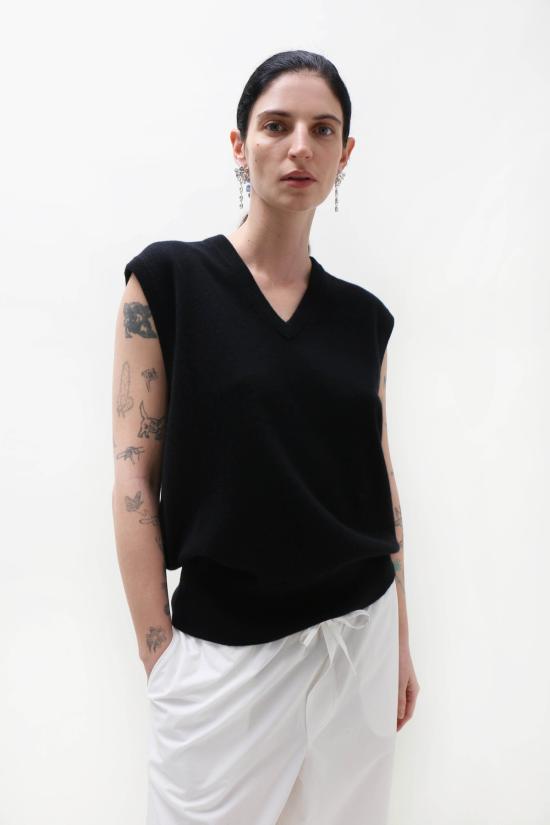  익스트림캐시미어 베스트 익스트림 캐시미어 스펜서  레이븐 - EXTREME CASHMERE