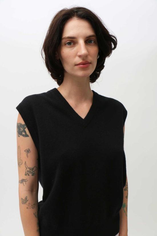  익스트림캐시미어 베스트 익스트림 캐시미어 스펜서  레이븐 - EXTREME CASHMERE