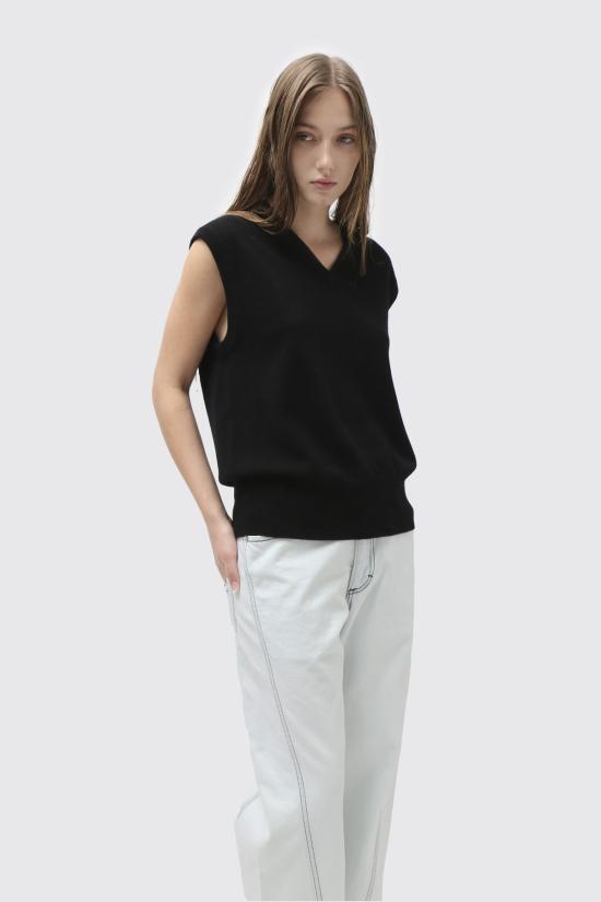  익스트림캐시미어 베스트 익스트림 캐시미어 스펜서  레이븐 - EXTREME CASHMERE