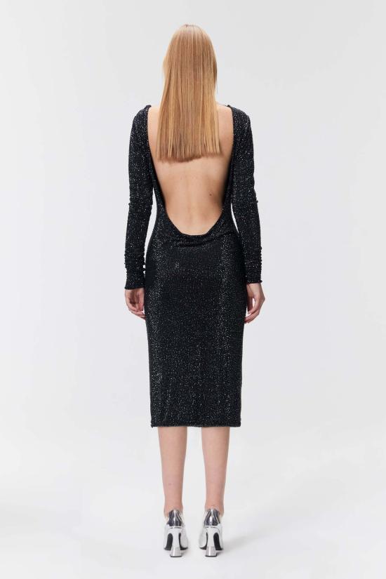  모노수트 롱 원피스 모노슈트 스타리 드레스 블랙 - MONOSUIT