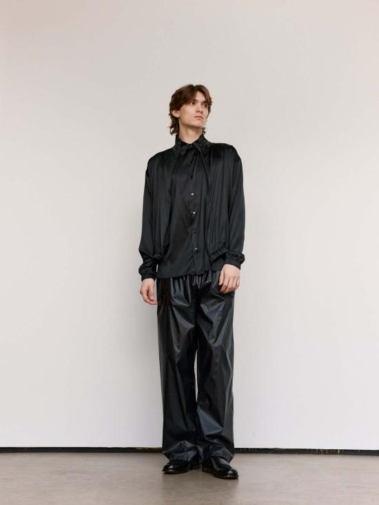  가브리엘라 콜 가먼츠 스트레이트 팬츠 No.287 테크니컬 플랩 포켓 팬츠 블랙 - GABRIELA COLL GARMENTS