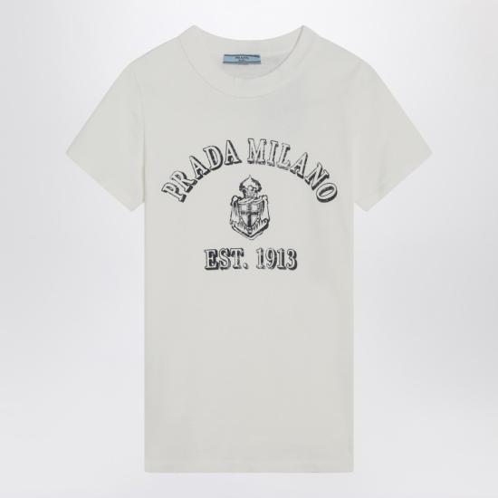 25SS 프라다 반팔 티셔츠 3557BOOO16XQ White