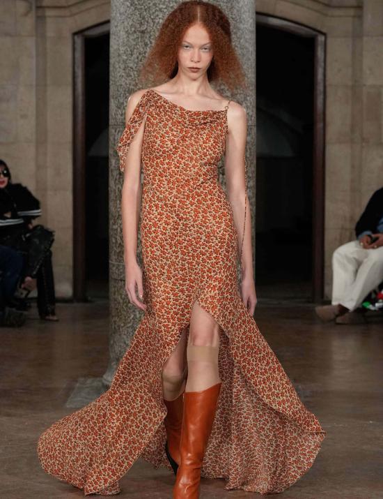  노올스 롱 원피스 Knwls 알드라 드레스 스코치드 플라워 - KNWLS