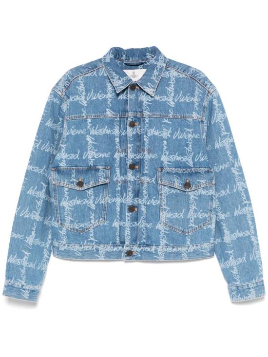 25SS 비비안웨스트우드 데님 자켓 2801000E W014I K306 GRID BLUE