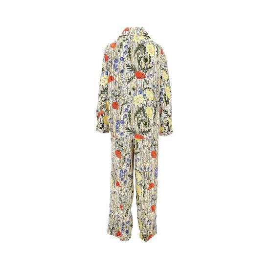  보테가베네타 점프수트 BOTTEGA VENETA 플로럴 실크 블렌드 파자마 세트 여성 멀티컬러 - BOTTEGA VENETA