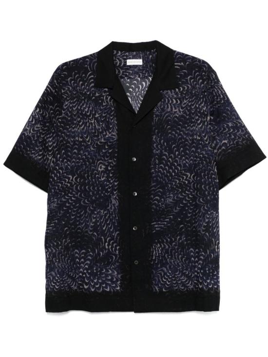 25SS 드리스 반 노튼 반팔 셔츠 251 020742 1162 509 BLUE