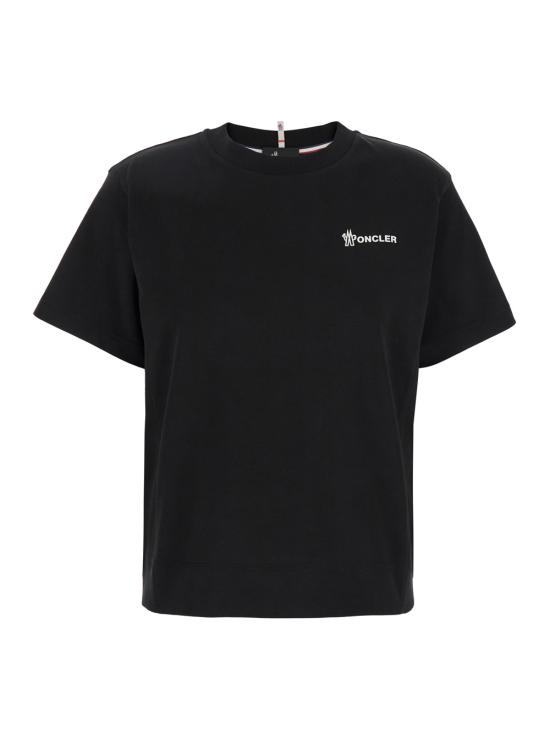 25SS 몽클레어 엠보스드 로고 코튼 티셔츠  8C0000983927999 Black