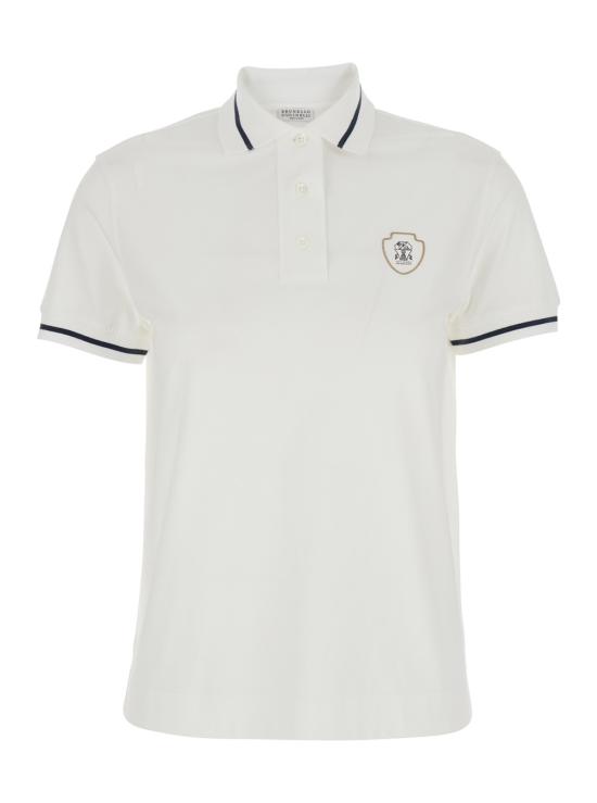25SS 브루넬로 쿠치넬리 폴로 티셔츠 M0T81VD125CSD82 White