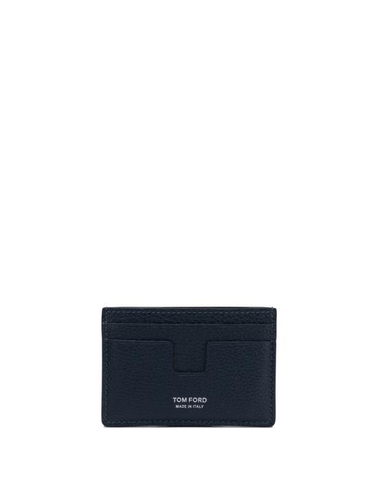 25SS 톰포드 그레인 레더 카드 홀더 Y0232LCL158S1L087 DENIM BLUE DOM