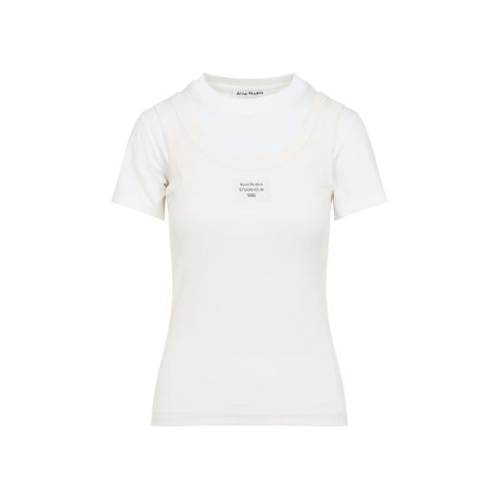 아크네 스튜디오 반팔 티셔츠 AL0436 AEG OFF WHITE