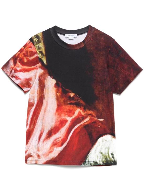  알렉산더 맥퀸 반팔 티셔츠 815507QZAOF dark red