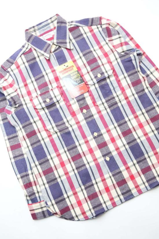  웨어하우스 긴팔 셔츠 앤코. Lot. 3104 플란넬  D 2 블루 - WAREHOUSE