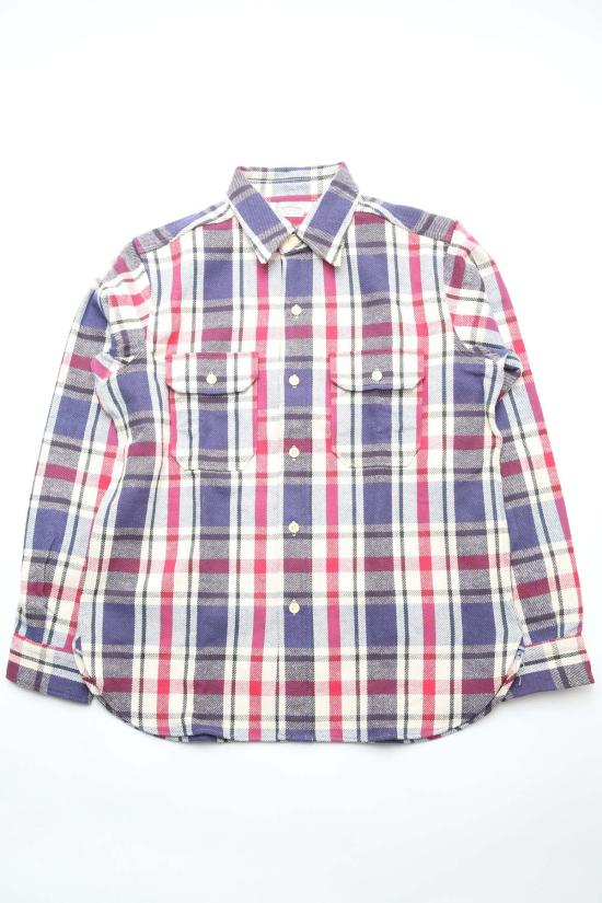  웨어하우스 긴팔 셔츠 앤코. Lot. 3104 플란넬  D 2 블루 - WAREHOUSE