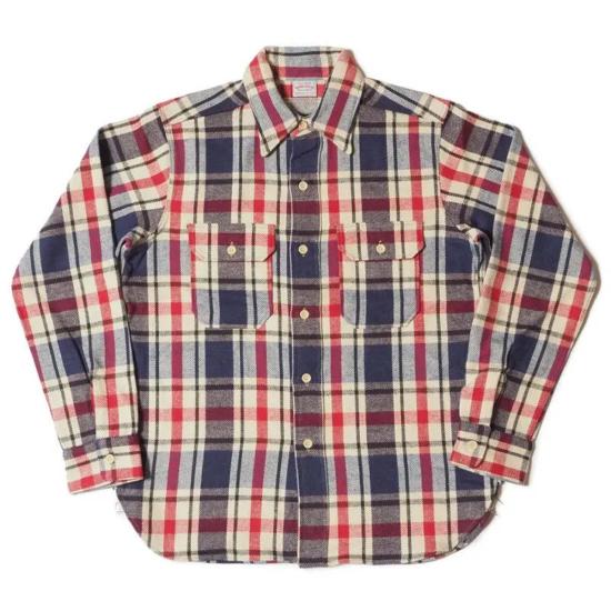  웨어하우스 긴팔 셔츠 앤코. Lot. 3104 플란넬  D 2 블루
