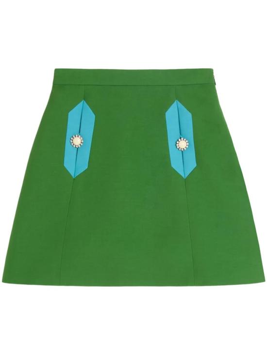  발렌티노 가라바니 숏 스커트 BRACE81CF green