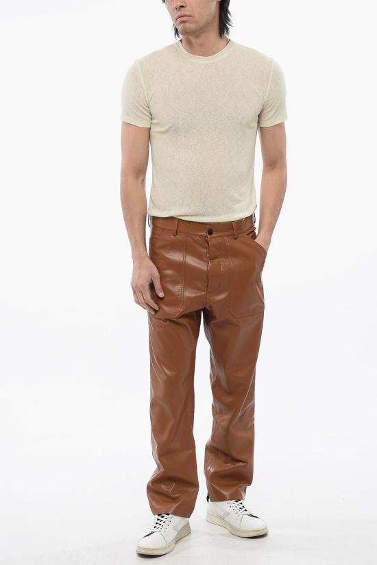  나누슈카 스트레이트 팬츠 NM22FWPA00576 0 TOBACCO Brown - NANUSHKA