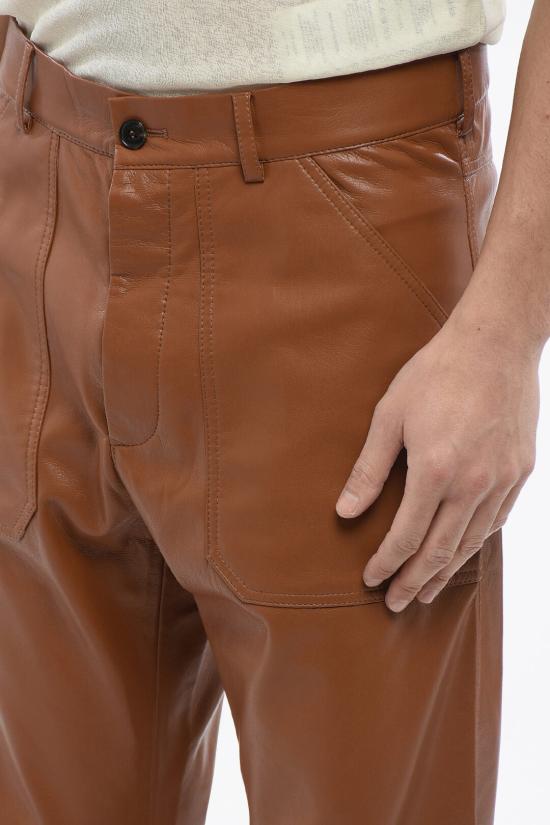  나누슈카 스트레이트 팬츠 NM22FWPA00576 0 TOBACCO Brown - NANUSHKA