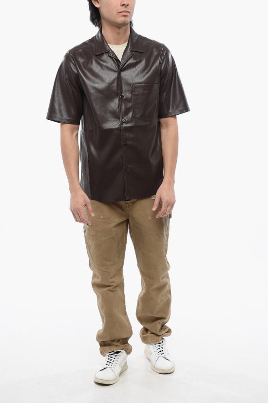  나누슈카 반팔 셔츠 NM23PFSH00178 0 COFFEE GROUND Brown - NANUSHKA