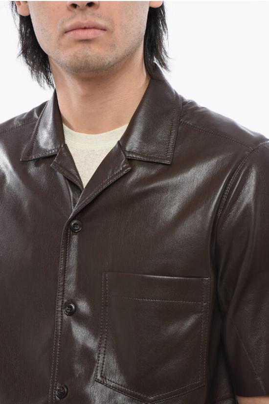  나누슈카 반팔 셔츠 NM23PFSH00178 0 COFFEE GROUND Brown - NANUSHKA