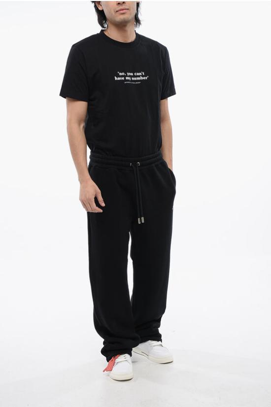  오프화이트 트레이닝/조거 팬츠 OMCH054S24FLE0021001 Black - OFF WHITE